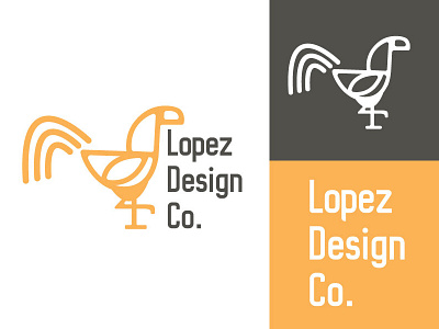 Lopez Design Co. Branding branding identity logo design minimalistic personal branding rooster simple thick lines