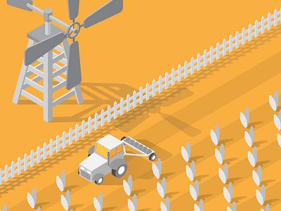 ExteNet :: Illustration-Rural connection digital farm icon illustration infrastructure internet isometric library rural tech technology
