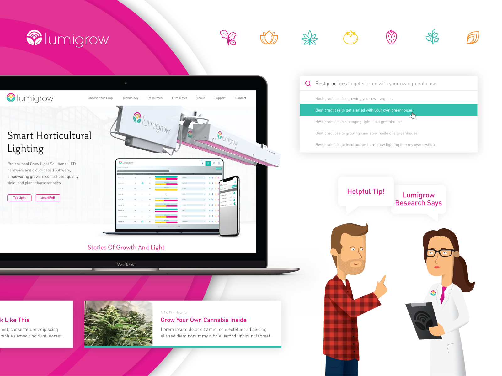 Lumigrow :: Web & Illustrations by LLT Group on Dribbble