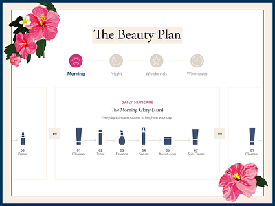 UMMA :: Treatment Plans beauty button button style calendar ecommerce health hover style hovers how it works interactive makeup plan product skincare slider splash page steps web web design