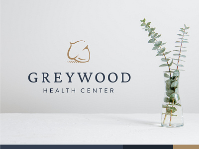 Greywood Health Center :: Logo acorn brand branding health iconography logo mental health minimal modern nature serif typography wood grain