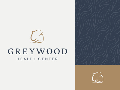 Greywood Health Center :: Brand Elements acorn brand elements branding health iconography logo mental health minimal modern nature pattern wood grain