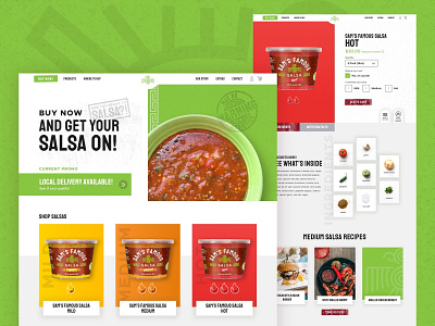 Sam's Famous Salsa :: Shop card style colors ecommerce food fresh ingredients product product design product details salsa shop store ui web website
