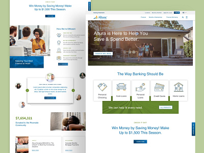Altura :: Homepage bank credit credit union finance hero homepage icons loans navigation products testimonial ui web design website
