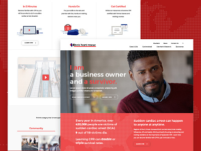 Illinois Heart Rescue :: Homepage events heart homepage illinois life rescue training ui ux web web design