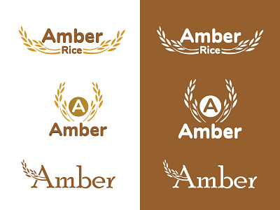 Amber Rice Logo Deisgn app branding design flat illustration logo mockup ui ux vector