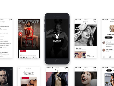 Playboy App app application black case clean dark interface playboy