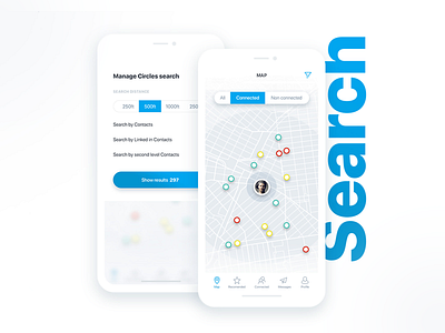 Circles app application blue bright clean design flat icon icons interface scherbik simple style ui