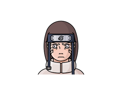 Hyuga Neiji 2d avatar cartoon character face illustration naruto neiji ninja