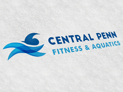 Aquatic fitness center logo branding design icon illustration logo vector