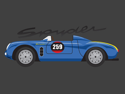 Porsche Spyder vector design illustration vector