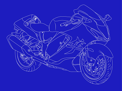 lineart Hayabusa bike concept contour design flat icon illustration isolated line linear lineart logo motorbike motorcycle outline symbol transport travel vector vehicle