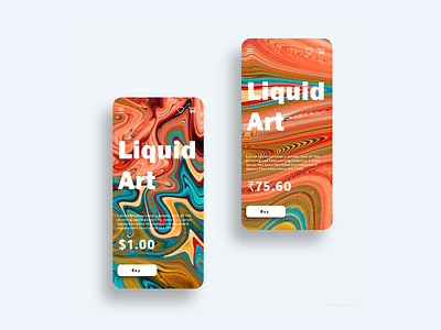 Magical Liquid Art art color design liquid effect liquify minimal ui ux wallpaper watercolor