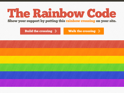 The Rainbow Code buttons code crossing design gay holler homsexual marriage rainbow rainbow code site ui
