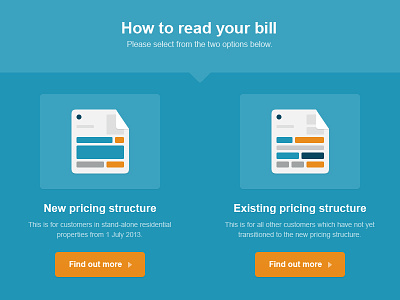 Unitywater - Your Bill Explained bill button clean design icon illustration site ui unitywater ux water web