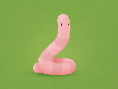 Worm (Or a Penis) cartoon compost cute digital eskimo face illustration penis texture worm
