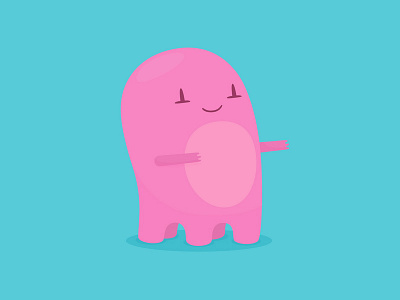 Squishy app cartoon character cute digital emoticon hoverchat illustration jelly monster sticker