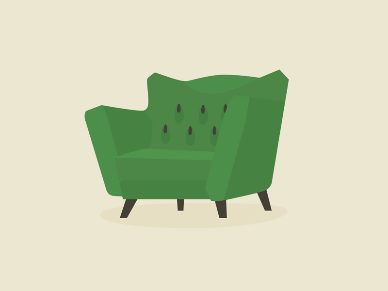 Chairs chairs illustration office retro simple stool vector