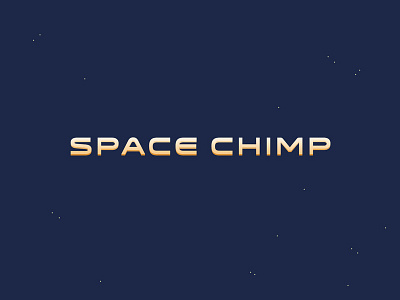 Space Chimp Logo chimp esign game logo menu space type typography