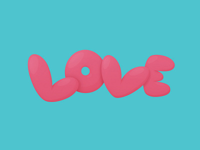Love illustration love type typography