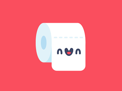Needly - Toot Roll cute illustration needly roll toilet vector