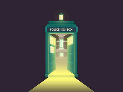 Bigger on the Inside doctor who illustration space tardis time machine time travel