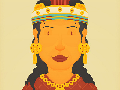 Aztecs – Noblewoman australian museum aztecs crown illustration jewellery museum noblewoman portrait woman