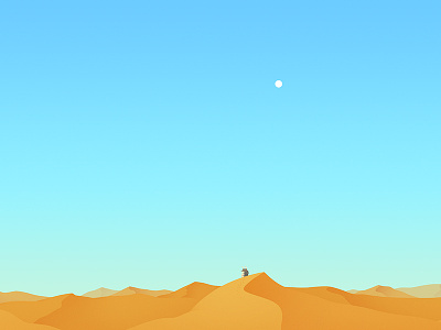 Hopper – Desert background bunny desert dunes hopper illustration landscape rabbit sand sky sun