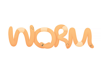 Worm compost cute happy illustration type typography worm
