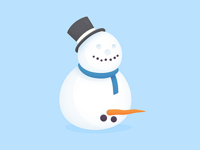 A Happy Snowman boner carrot christmas cute freakin monsters happy hat illustration scarf snow snowman winter