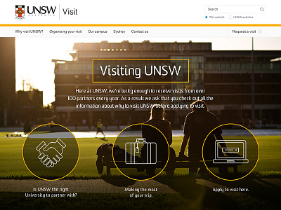 UNSW Visit australia design digital eskimo responsive site sydney university unsw visit web