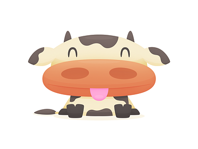 Moo Moo cow cute happy illustration moo moo
