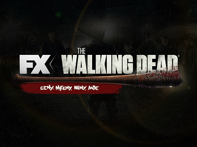 Eeny, Meeny, Miny, Moe baseball bat blood design logo negan site tv typography walking dead zombies