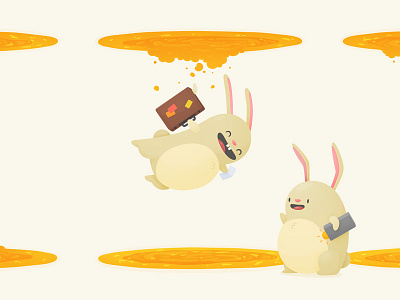 Timewarp - Flexi Non-Stop airport bunnies flying illustration portal rabbits time timewarp travel