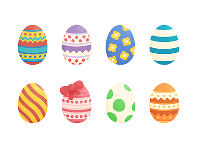 Easter Eggs cute decoration easter eggs hopper illustration