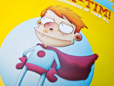 Timmy Tompkins – Superhero cape childrens book colourful cute design ginger illustration kid print superhero timmy tompkins typography