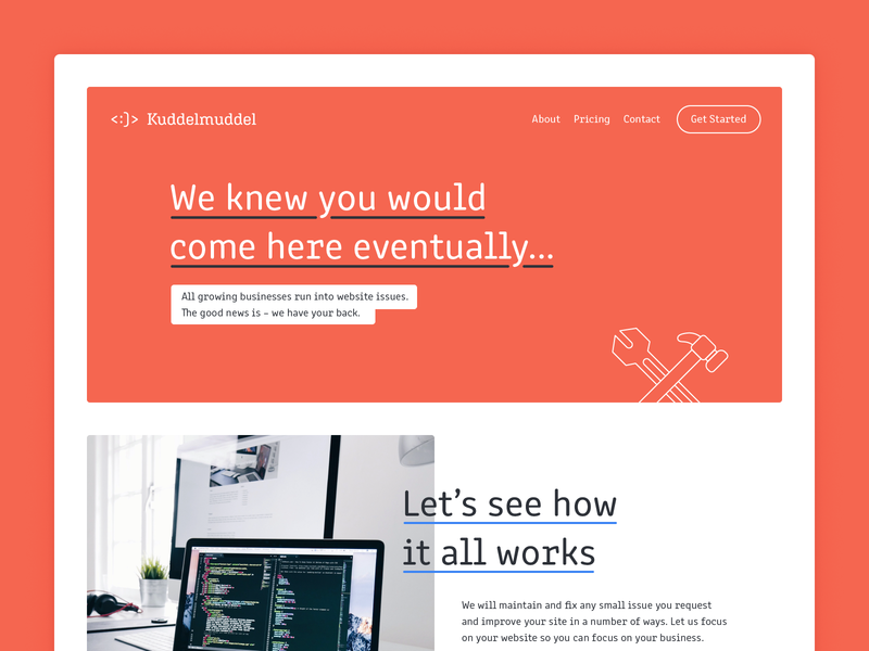 Kuddelmuddel Site - Desktop design desktop landing page site ui ux website
