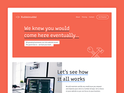 Kuddelmuddel Site - Desktop design desktop landing page site ui ux website