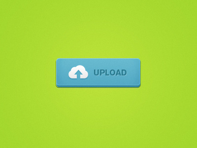Upload Button bevel blue button cloud depth design digital green icon site text ui upload user interface