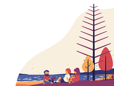 Manly Beach beach character illustration