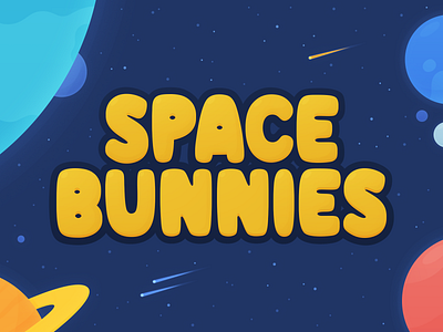 Space Bunnies bunnies game hopper illustration space