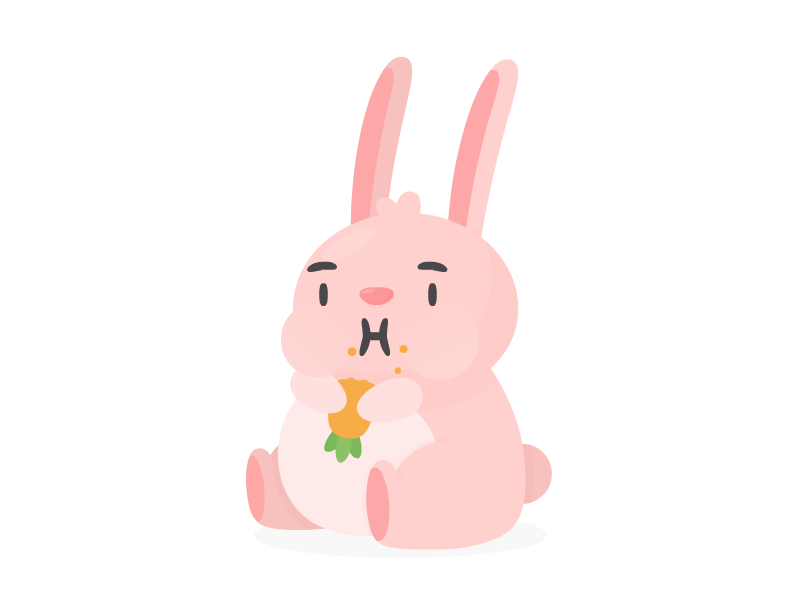 Nom Nom Nom animation bunny carrot cute eating food hopper hungry illustration