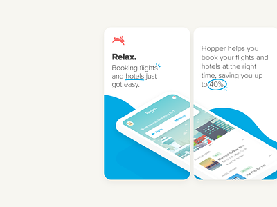 App Store Screenshots app bunnies cute design hopper mobile screenshots travel