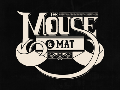 The Mouse & Mat - Logo Sketch bar beer digital holler illustration logo mat mouse pattern pub sign sketch texture typography