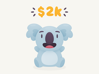 Koala Hug Stickers Donation australia character cute happy illustration koala sticker