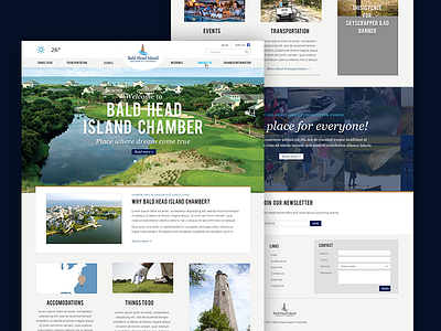 Bald Head Island Chamber webdesign city clean delight design island luxury town ui ux webdesign