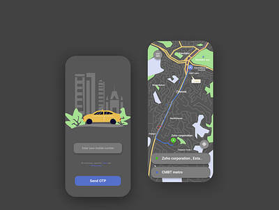 Cab service app cabbookingapp taxiservice ui uiux