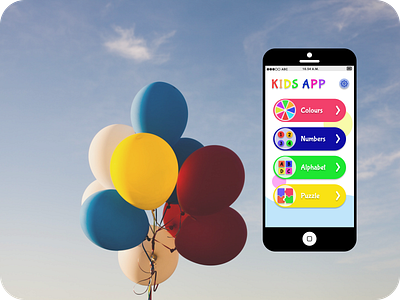 Kids app UI Design colorful figmadesign kids app simple uidesign