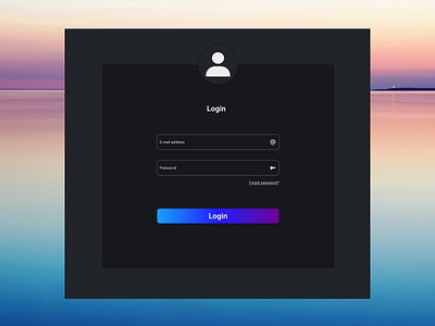 Login page design with Figma for a dark theme email figmadesign gradientcolordesign login password