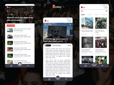 News Site Mobile View UI Design
